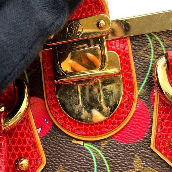 Louis Vuitton Cherry bag Monogram Cerises Lizard Sac Fermoir MM Murakami Exotic - Picture 10 of 16